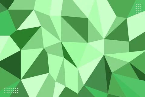 Green Geometric Polygonal Background.Vector Illustration Stock Illustration