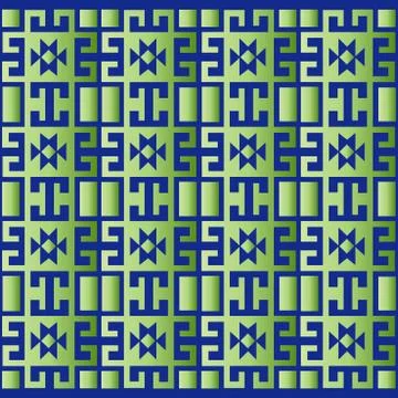 Green geometric retro background Stock Illustration