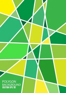 Green geometric rumpled triangular low poly style gradient illustration graph Stock Illustration