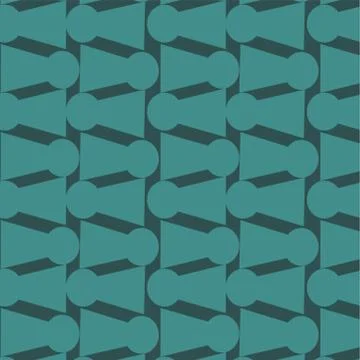 Green Geometric Seamless keyhole patterns. Endless vector texture can be used 스톡 일러스트