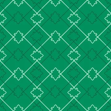 Green geometric seamless pattern for ethnic backrounds , Christmas theme. Linear Stock Illustration