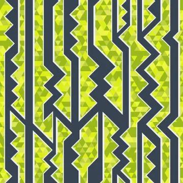 Green geometric seamless pattern. Stock Illustration