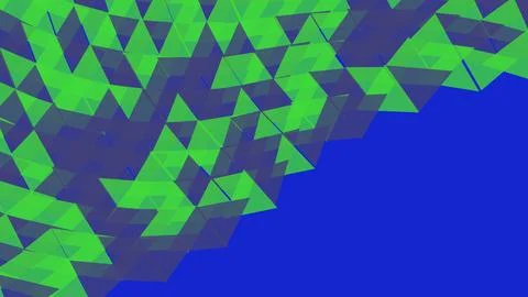 Green geometric shapes on dark background 스톡 일러스트