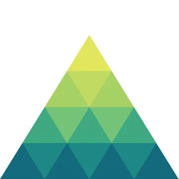 Green geometric triangle Stock Illustration