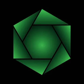 Green Geometric Triangle Ring Stock Illustration
