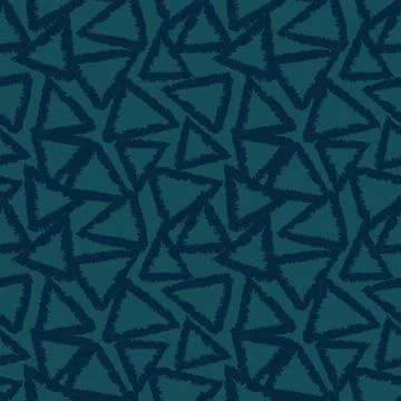 Green Geometric Triangles Seamless Pattern Design 스톡 일러스트