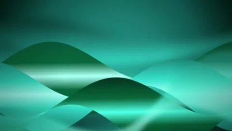 Green geometric wave layers shift in a seamless loop Video stock 342862031