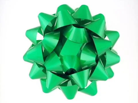 Green Gift Bow Fotos Stock