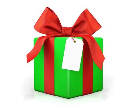 Green gift box 库存插图