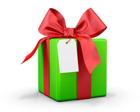 Green gift box Illustration
