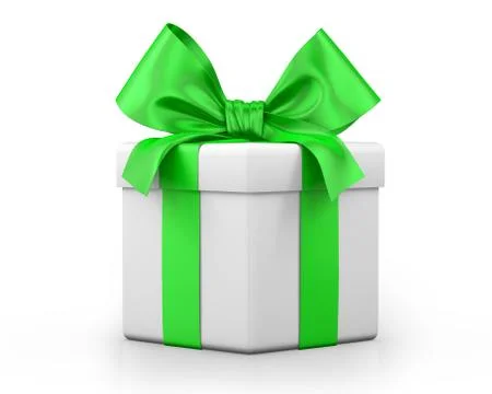 Green gift box 库存插图