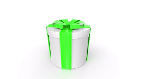 Green Gift Box Isolated On Background 스톡 동영상 232263651