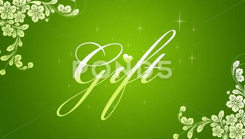 Green gift card Stock Illustration