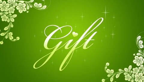 Green gift card Stock Illustration