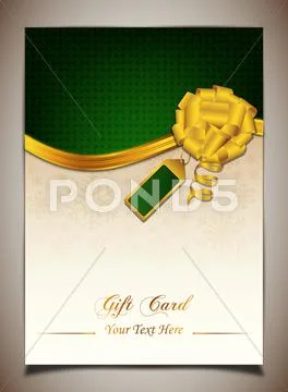 Green gift card Stock Illustration