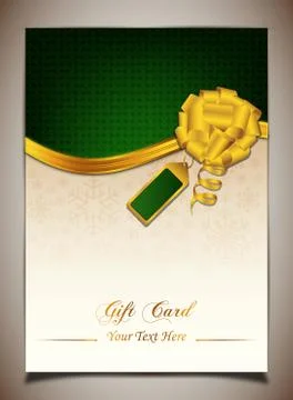 Green gift card Stock Illustration