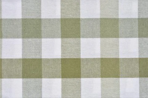 Green Gingham Fabric Stock Photos