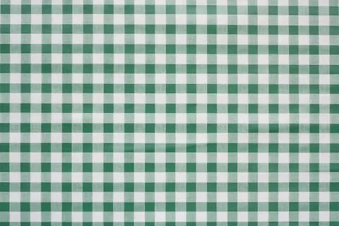 Green gingham tablecoth background Foto stock