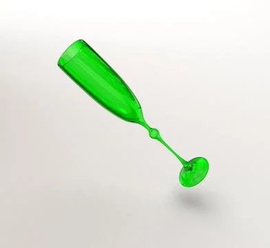 Green glass with shadow Illustrazione stock