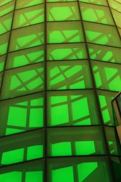 Green glass structure Stock Photos