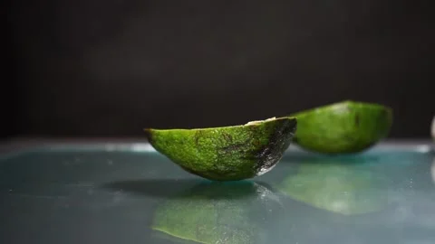 A green glass on a table Video stock 133218767