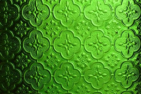 Green glass texture background of window Stock Photos
