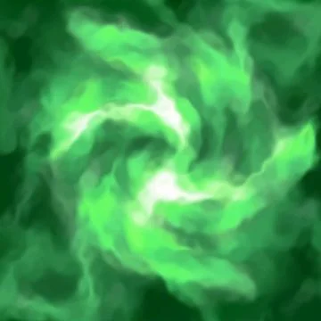 Green glass wavy pattern.  Twisting fractal smoke. Vector Stock Illustration