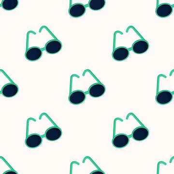 Green glasses pattern for use in web design Stock Illustration