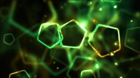 Green Glassy Shape Lights Stock Footage 97405458