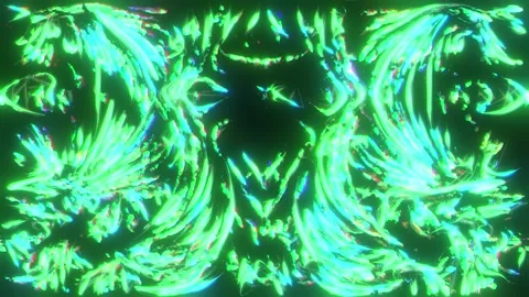 Green Glitch Energy VJ Loop Stock Footage 326746924