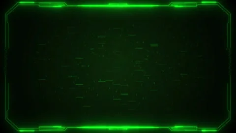 Green glitch frame background digital scan lines, distorted edges, dark screen Stock Footage 334105954