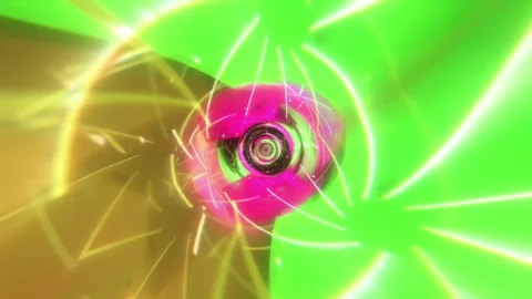 Green Glitch Tunnel VJ Loop Stock Footage 329992623