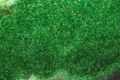 Green Glitter Background Stock Photos