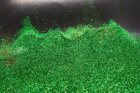 Green Glitter Background Stock Photos