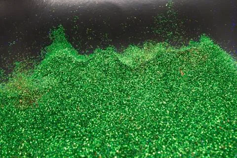 Green Glitter Background Stock Photos