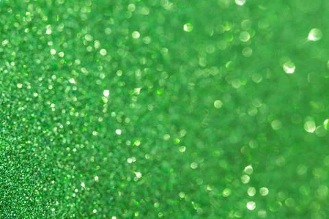 Green glitter card Stock Photos