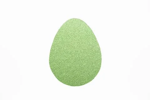 Green Glitter Egg Shape Stock Photos
