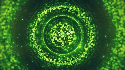 Green Glitter Radial Particles Stock Footage 151416334