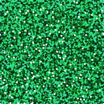 Green glitter seamless pattern, Shiny party background with green shimmer Stock Illustration