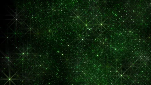 Green glitter sparkle background with shimmering bokeh and starburst lights Vídeos de archivo 332108450