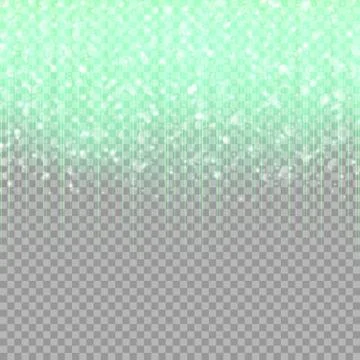 Green glitter on a transparent background Stock Illustration