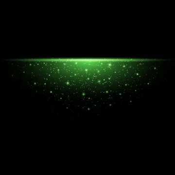 Green Glittering Sparkling Particles Vector Element Stock Illustration