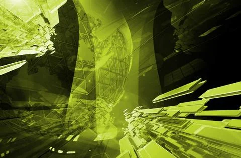 Green global structure hi-tech background. Stock Illustration