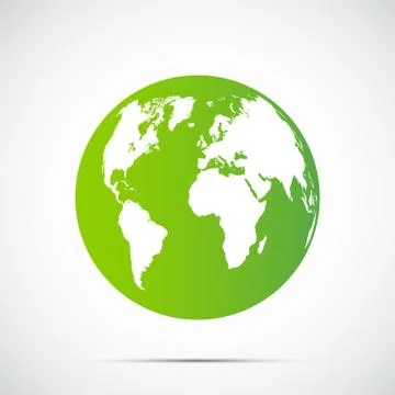 Green globe Beautiful shadow on black background.vector illustration Ilustración de archivo