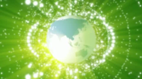 Green globe Video stock 20564829