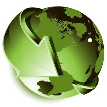 Green globe Stock Illustration