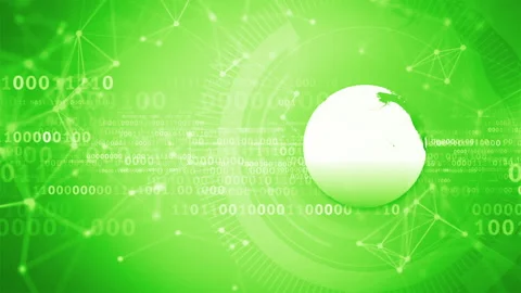 Green globe technology background animation concept Stock Footage 148327805