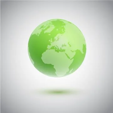 Green globe, vector illustration Stock Illustration