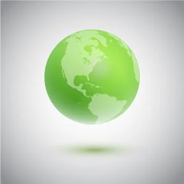Green globe, vector illustration Stock Illustration