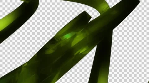 Green glossy chrystal with alpha Video stock 55366363